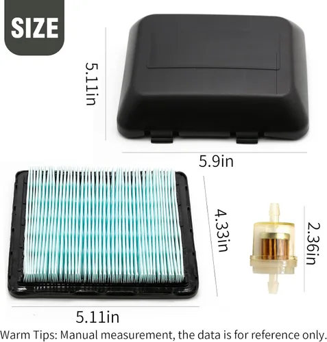 Miniatura 2 de 17211-ZL8-023 Filtro de aire 17231-Z0L-050 Reemplazo de la cubierta del limpiador para Honda GCV135 GCV160 GCV190 Motor HRB216 HRB217 HRR216 HRT216