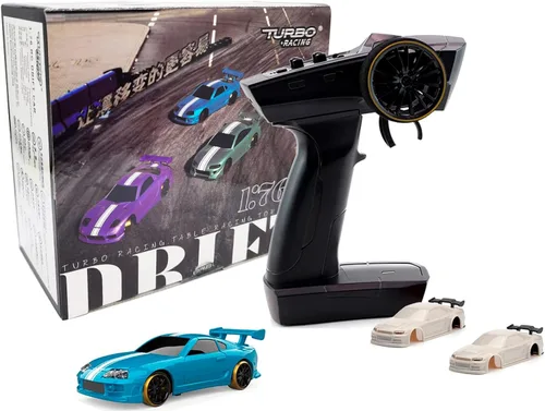 Miniatura 15 de FLYCOLOR Turbo Racing 1:76 C82 RC Truck Car Full Proporciontional RC Mini Sports Car Control remoto para adultos Regalo (negro)