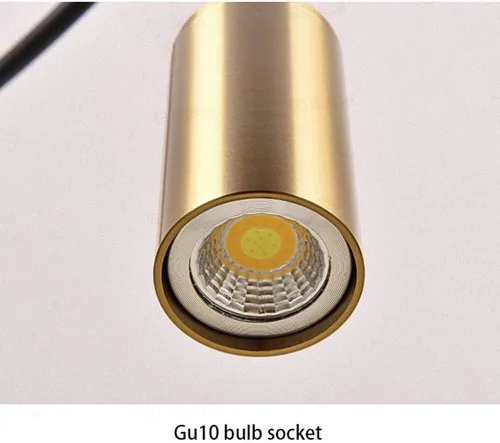 Miniatura 6 de Líneas geométricas nórdicas forma arqueada colgante de luz altura ajustable lámpara de metal iluminación negro oro moderno lámpara colgante