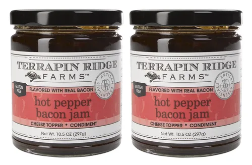 Miniatura 8 de Terrapin Ridge Farms - Mermelada de tocino y pimiento picante - Crema dulce y picante con tocino real y jalapeño - Condimento gourmet para queso