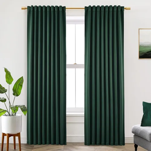 Miniatura 28 de SHINELAND Cortinas opacas cortas para ventanas de dormitorio, cortinas de baño, 45 pulgadas de largo