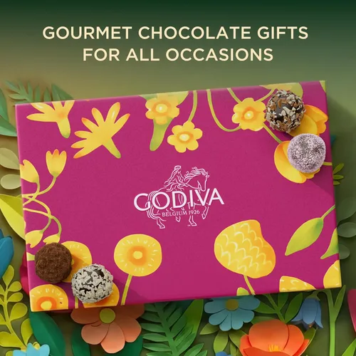 Miniatura 4 de Godiva Signature Truffles - Caja de regalo de edición limitada, chocolates belgas oscuros y con leche con centros de ganache, regalo gourmet