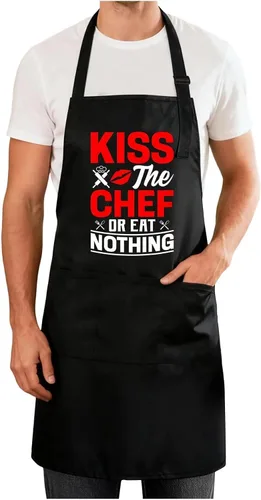 Miniatura 12 de Delantales divertidos para hombres y mujeres, perfectos para cocina, barbacoa, hornear, esposa, marido, regalo de cumpleaños para papá