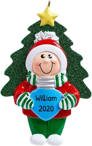 Miniatura 10 de Ornaments by Elves - Adornos de Bola de Navidad Azul Bebé Personalizados 2025 - Bolas Azules Personalizadas para Bebé Niño Decoraciones de Navidad