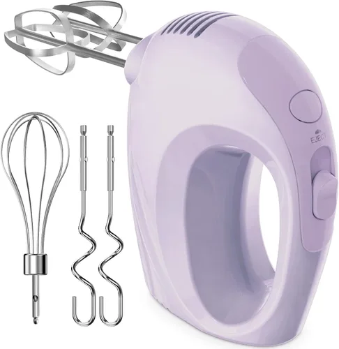 Miniatura 8 de Mezclador de mano eléctrico de mano – Mezclador de cocina portátil de 7 velocidades eléctrico con 5 accesorios de acero inoxidable, batidor