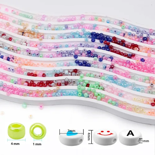 Miniatura 6 de EuTengHao Cuentas de cristal 6/0 pequeñas para manualidades, pulseras, collares, manualidades, suministros de fabricación de joyas con accesorios