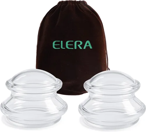 ELERA Terapia de ventosas de silicona en tamaño L, herramientas de tazas de masaje profesionales chinas, taza de silicona para aliviar el dolor en
