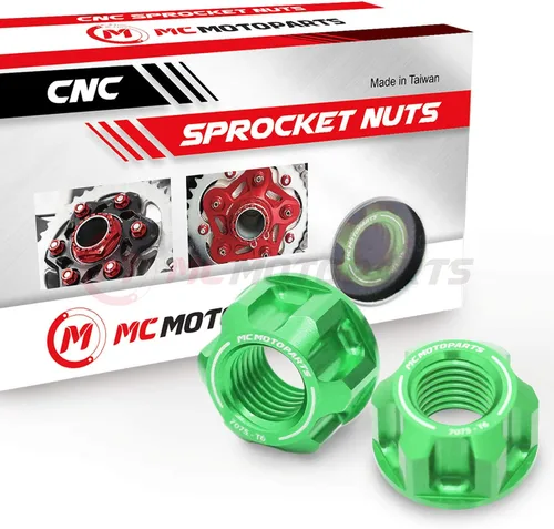 Miniatura 11 de MC MOTOPARTS Juego de tuercas de piñón trasero de carreras compatible con MT-07 MT-09/SP XSR 700 XSR 900 MT-09 Tracer FZ09 (negro)