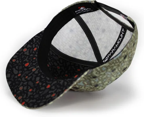Miniatura 28 de Paramount Outdoors Sombrero de pesca de trucha al atardecer, diseño de silueta de pez de montaña, sombrero para exteriores con cómodo Snapback