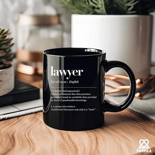 Miniatura 7 de Taza con definición de abogado, regalos de abogado, estudiantes de derecho, regalos de graduación para nuevos abogados, vasos de cerámica, 11 onzas