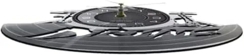 Miniatura 4 de Reloj de pared silencioso sin tictac, 12 pulgadas, con nombre de DJ, reloj de pared de vinilo, para DJ, zona de música, discoteca, bar, decoración
