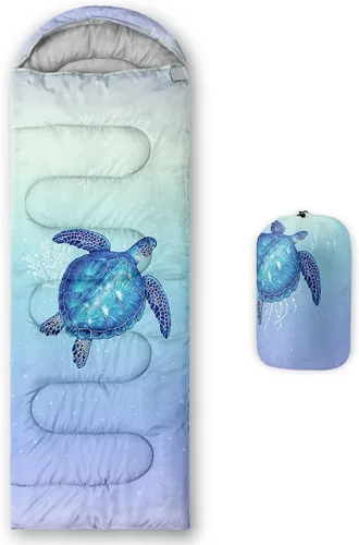 Miniatura 19 de QOOMO - Saco de Dormir para Acampar, para 3 Estaciones, Clima Cálido y Fresco, Ligero, Resistente al Agua, para Adultos y Niños, Equipo de Camping