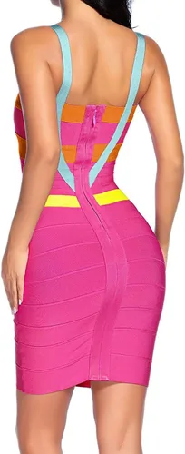 Miniatura 2 de houstil Vestido ajustado con correa para mujer, para cóctel, fiesta, fiesta, fiesta, fiesta, fiesta, fiesta, fiesta, fiesta, fiesta
