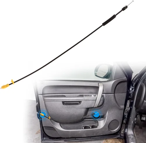 Miniatura 7 de Cable corto de pestillo de puerta de 16.5 pulgadas compatible con Chevrolet Silverado GMC Sierra 2007-2013 Cable de bloqueo manual de puerta