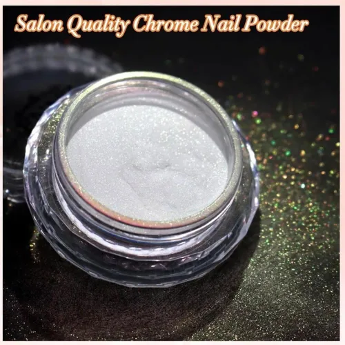 Miniatura 7 de 1 tarro Aurora Orange Mirror Effect Nail Art Powder Moonlight Chrome Plating Pigment Dust Gel Polish Decor Powder Nail Dust White Froting on Glitter