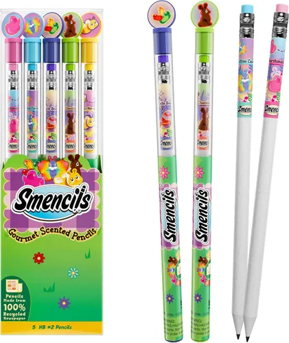 Miniatura 16 de Lápices de Halloween Smencils – Lápices perfumados gourmet patentados HB #2, 5 unidades, regalos para niños, suministros escolares, recompensas