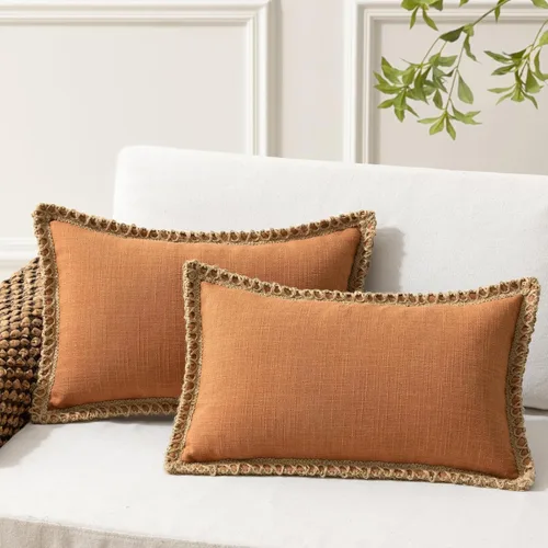 Miniatura 73 de Phantoscope Farmhouse - Fundas de almohada decorativas para exteriores, Poliéster & Mezcla de poliéster, Beige, 18" x 18
