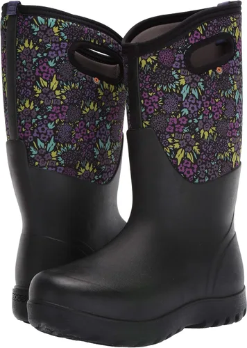 Miniatura 7 de BOGS Botas de lluvia altas Nw Neo-Classic Mid impermeables para mujer, estampado de jardín, negro, multicolor, 7 M
