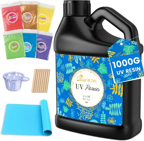 Miniatura 6 de Bsrezn 100g de resina UV dura, resina premezclada transparente para la fabricación de joyas y manualidades (100g)