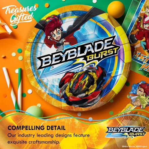 Miniatura 6 de Treasures Gifted BEYBLADE BURST - Suministros para fiestas con licencia oficial – Paquete de 16 servilletas – Decoraciones de cumpleaños BEYBLADE