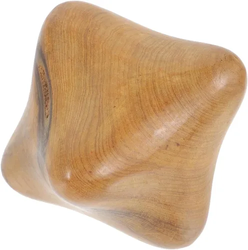 Milisten Masajeador de mano hexagonal Bola de mano de madera Masaje tailandés Punto de gatillo Masajeador Herramienta de alivio