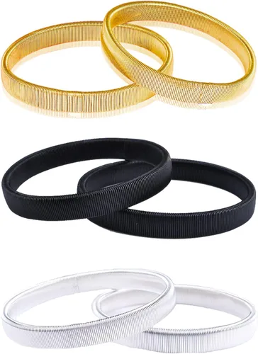Long tiantian 6 soportes de manga para camisa para mujeres y hombres, brazaletes de manga antideslizante, mangas de fijación para hombres