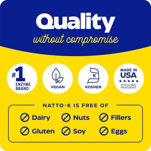Miniatura 7 de Enzymedica Natto-K Cápsulas - Suplemento Nattokinase de 1000 FU para mujeres y hombres, enzimas para la salud cardíaca y apoyo a la circulación