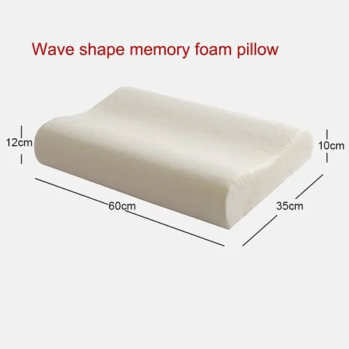 Miniatura 5 de Fundas de almohada de algodón con estampado a cuadros para contorno de cuello de espuma viscoelástica con cremallera (estilo A) Almohada de espuma