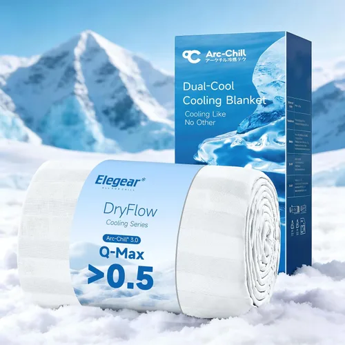 Miniatura 21 de Elegear Manta Refrescante Revolucionaria que Absorbe el Calor para Mantener el Cuerpo Fresco para Sudores Nocturnos, Arc-Chill 3.0 Fibra Fresca