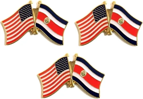 Miniatura 62 de 3 Pines de solapa con banderas de Estados Unidos y países internacionales, paquete de 3 pines dobles con diseño de banderas de Estados Unidos
