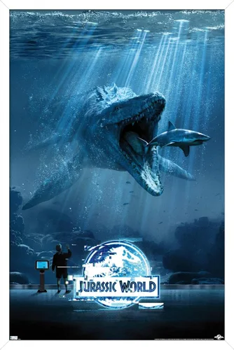 Miniatura 8 de Trends International Jurassic World - Póster de pared de agua, 14.725 x 22.375 pulgadas, versión premium sin marco