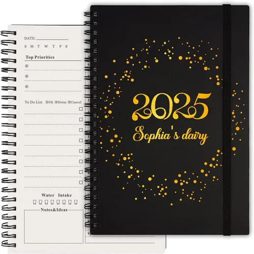 Agenda diaria 2024 para lista de tareas, agenda personalizada sin fecha, diario diario, mensual, semanal por hora, planificadores de trabajo,