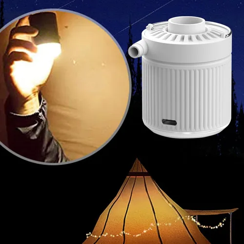 Miniatura 3 de Bomba de aire eléctrica – Inflador recargable, bomba portátil de llenado rápido, dispositivo de inflado ligero sin esfuerzo Boquilla Multti