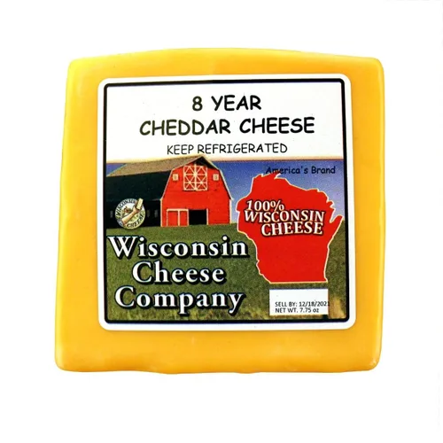 Miniatura 5 de Wisconsin Cheese Company - Caja de regalo 100% de queso cheddar envejecido de Wisconsin y galletas saladas - Cheddar envejecido