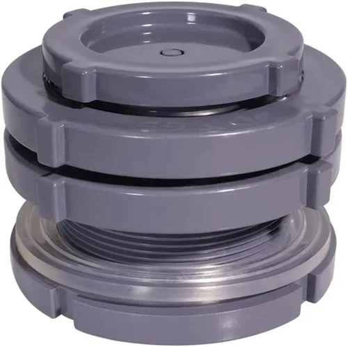Miniatura 10 de Ququyi Adaptador de conector de tanque de agua de PVC de 2 pulgadas con tapones a granel para barriles de lluvia, acuarios, estanques (juego de 1)