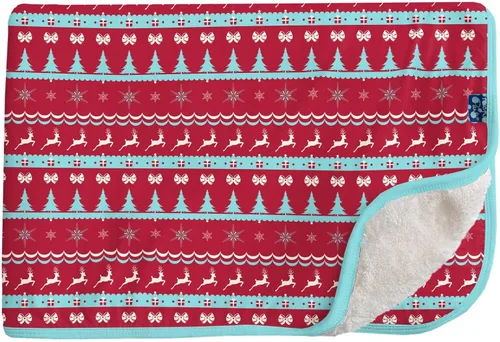 Miniatura 10 de KicKee Pants Manta con forro de sherpa para niños, manta sherpa ultra afelpada, forro polar sherpa ultra lujoso (cuadros de aniversario, talla única)