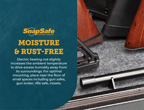 Miniatura 7 de SnapSafe - Barra deshumidificadora segura para pistola de 12 pulgadas, elimina la condensación, el moho, la humedad y la humedad, cobertura sin