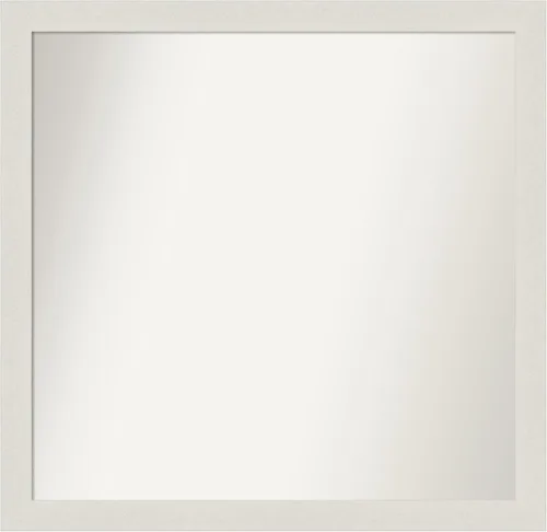 Miniatura 129 de Amanti Art Espejo de baño blanco para sobre el fregadero, 24 x 24 pulgadas, hecho a medida, espejo de tocador cuadrado blanco estrecho, marco