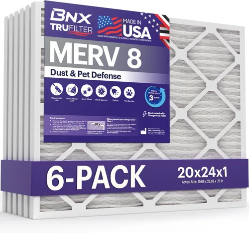 Miniatura 42 de BNX TruFilter - Filtro de aire MERV 8 de 16 x 25 x 1 pulgadas (paquete de 12) – Fabricado en Estados Unidos – Protección contra el polvo