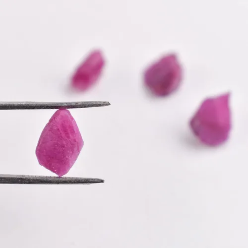 Miniatura 2 de OdrillionGems Piedras crudas, piedras preciosas naturales en bruto, piedra perforada en forma de luna de cuarzo, bricolaje hecho a mano, fabricación
