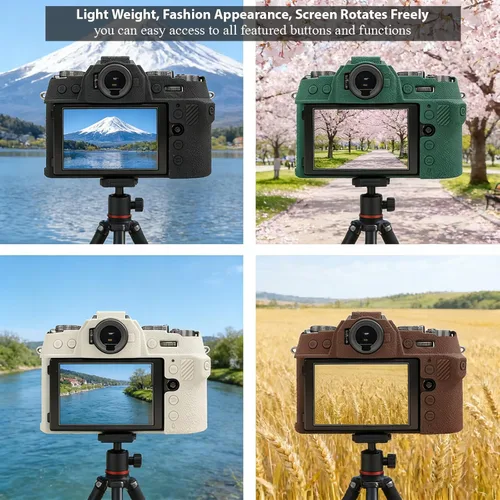 Miniatura 6 de Funda para cámara corporal Fujifilm X-T50, piel, arañazos, manga ligera, funda protectora de goma de silicona suave Fuji XT50 para accesorios