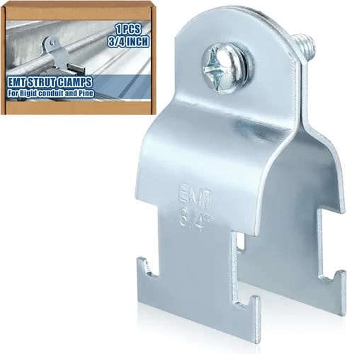 Miniatura 16 de Landhoow Emt Pipe - Abrazaderas universales de puntal para canal, accesorio de conducto electro galvanizado con perno y tuerca, herramienta