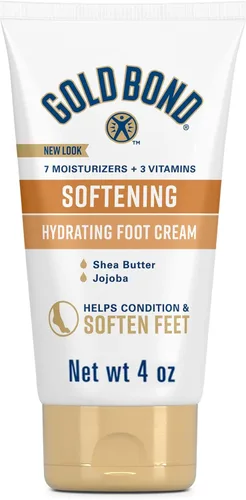 Gold Bond Crema suavizante para pies, 4 onzas, con manteca de karité para suavizar los pies ásperos y secos