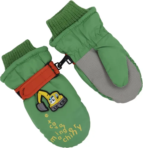 Lindos guantes de esquí de dibujos animados para niños, guantes de nieve cálidos al viento con forro polar antideslizante, guantes deportivos para