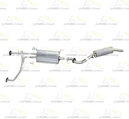 Miniatura 3 de Northeastern Exhaust Conjunto de silenciador central de acero inoxidable y kit de silenciador trasero compatible con Infiniti QX4 2001-2003
