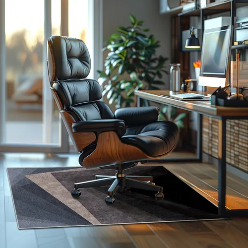 Miniatura 12 de Tapete para silla de oficina para suelo de madera dura, antideslizante, Hi-Q, tapete para silla de escritorio para suelos de madera dura y baja
