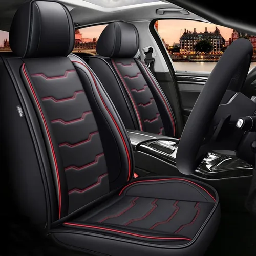 Miniatura 23 de DISUTOGO Juego completo de fundas de asiento para Honda Civic 2003-2024 2025 2026, impermeables, de cuero de primera calidad para fundas de asiento
