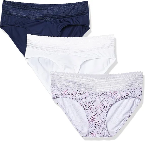 Warners - Blissful Benefits para mujer paquete de 3 pantaletas hipster que eliminan la apariencia de vientre hinchado