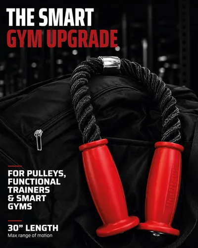 Miniatura 6 de THEFITGUY Cuerda ergonómica para tríceps Accesorio de cable antideslizante de 30 pulgadas Alivio de presión de muñeca Fuerza de agarre