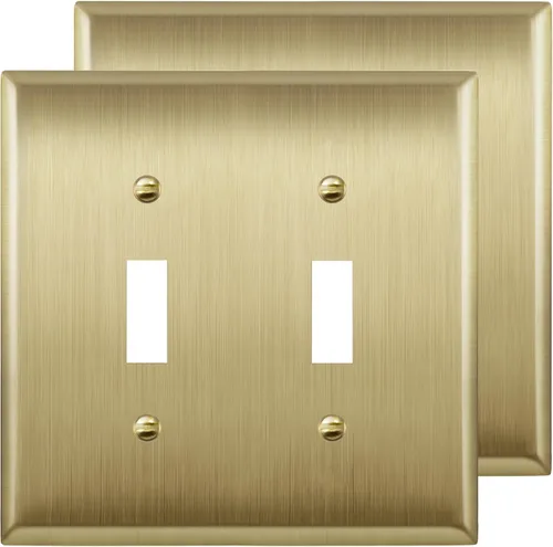 Miniatura 13 de LIDER Placa de Pared de Metal para Interruptor de Luz de Palanca, Cubierta de Interruptor de Acero Inoxidable, Resistente a la Corrosión